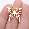 25x25mm 2.7g Multicolor Zinc Alloy Flame Butterfly Charm Pendant for DIY Necklace Bracelet Making