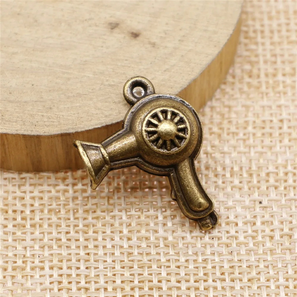 26x20mm 2g Multicolor Zinc Alloy Hair Dryer Charm Pendant for DIY Bracelet Necklace Jewelry