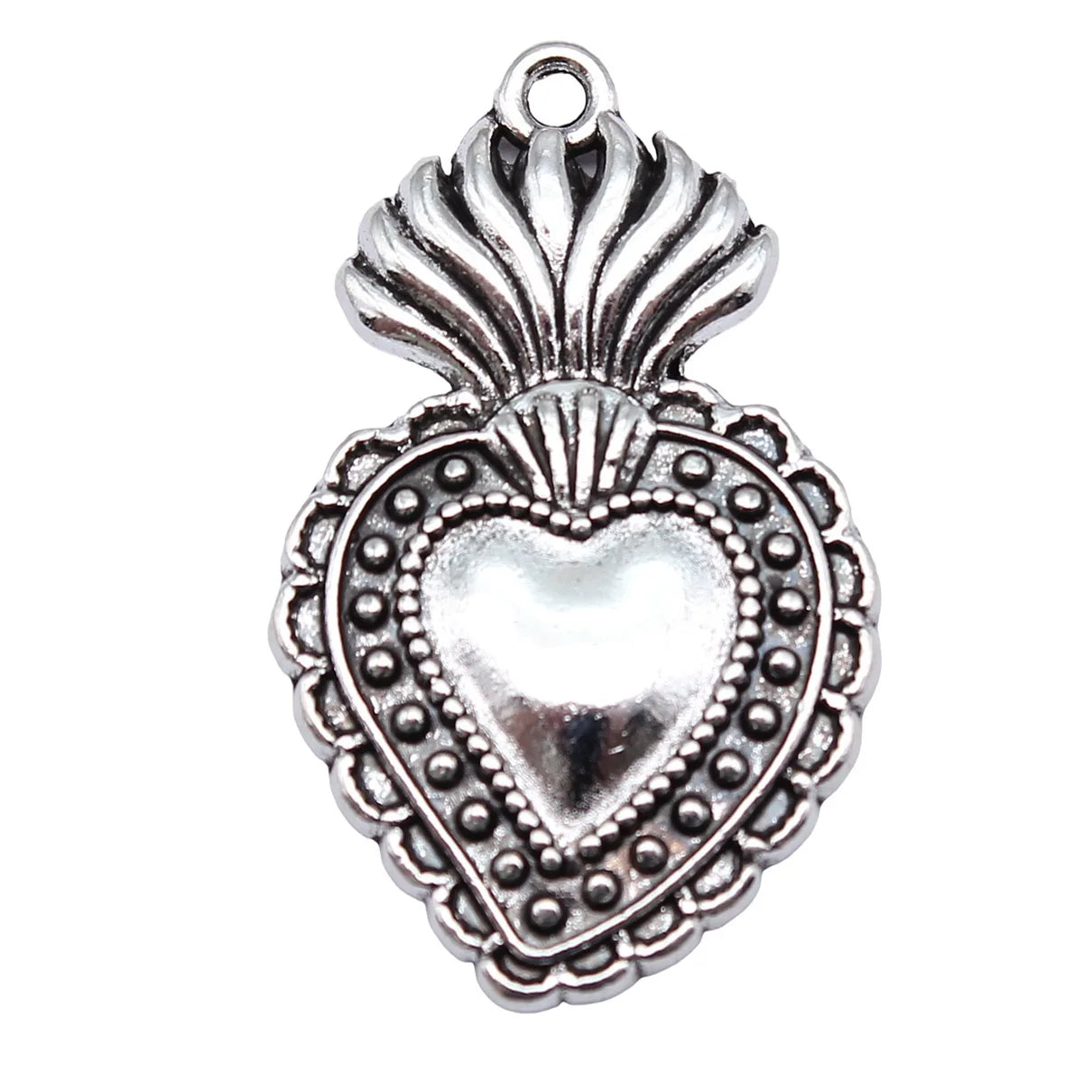 35x22mm 4.7g Antique Silver Zinc Alloy Gothic Heart Charm Pendant for Necklace Bracelet DIY