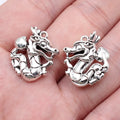 21x18x7mm 4.3g Antique Silver Zinc Alloy Flying Dragon Charm Pendant for DIY Necklace Bracelet Jewelry