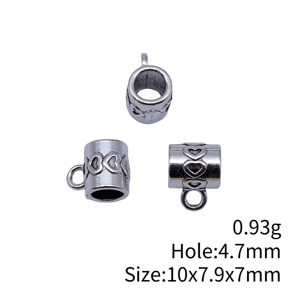 10x7.9x7mm 0.93g Antique Silver Zinc Alloy Three-Hole Bail Connector Charm for DIY Pendant Jewelry Making