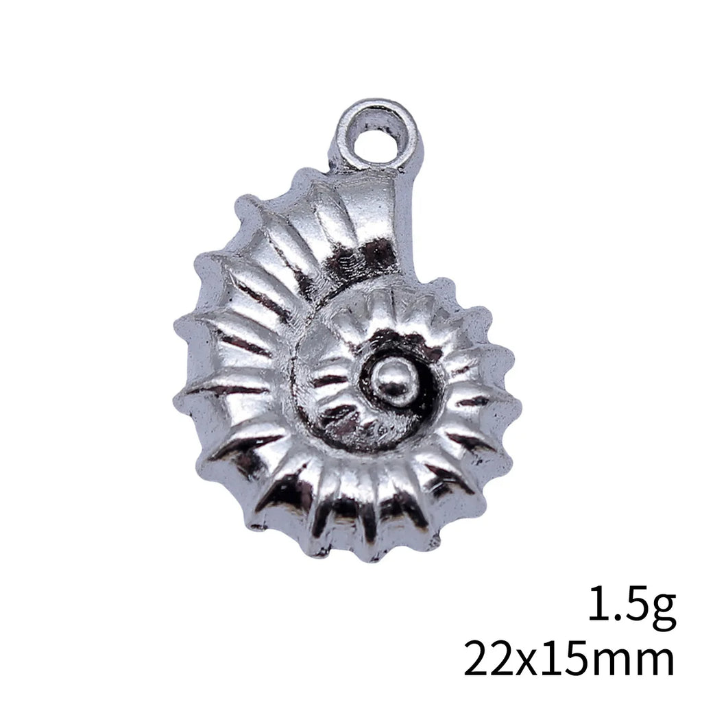 22x15mm 1.5g Multicolor Zinc Alloy Conch Shell Charm Pendant for DIY Necklace Bracelet Jewelry