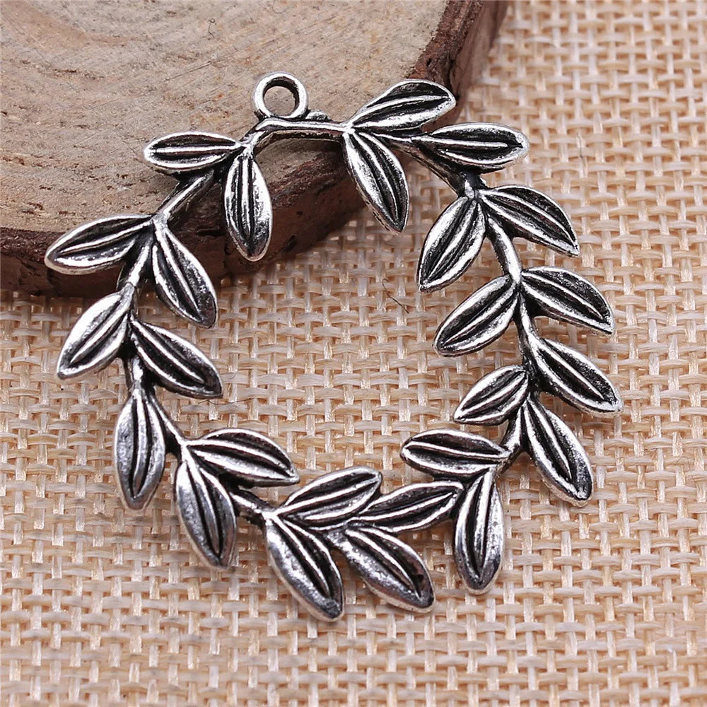 41x36mm 5.2g Multicolor Zinc Alloy Olive Branch charm pendant for DIY necklace bracelet making