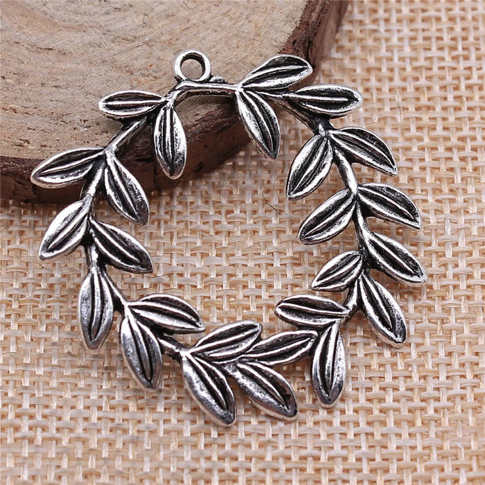 41x36mm 5.2g Multicolor Zinc Alloy Olive Branch charm pendant for DIY necklace bracelet making