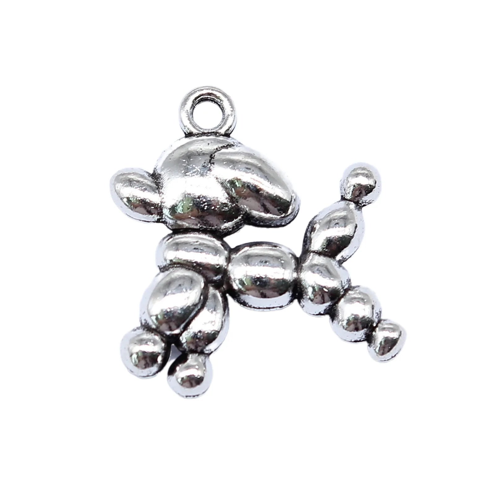 21x22mm 3.4g Antique Silver Zinc Alloy Balloon Dog Charm Pendant for DIY Necklace Bracelet Making