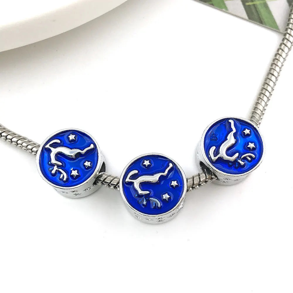 Zinc Alloy Christmas Snowflake Santa Claus Large Hole Beads for Bracelet DIY