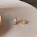 14K Gold Plated Copper Micro Pave Zircon Geometric Drop Earrings Minimalist Trendy Jewelry