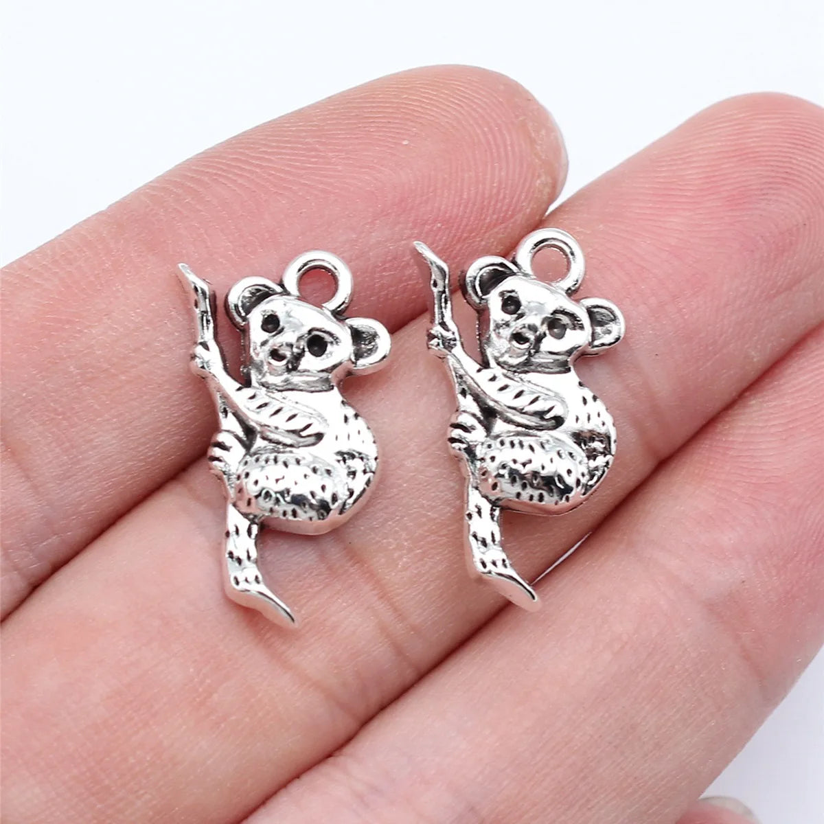 22x13mm 1.5g Antique Silver Zinc Alloy Koala Bear Charm Pendant for DIY Necklace Bracelet Jewelry Making