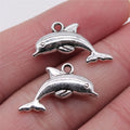 15x22mm 1.7g Antique Silver Zinc Alloy Dolphin Charm Pendant for Ocean Theme DIY Jewelry Making