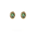 Luxury 14K Gold Plated Copper Abalone Shell Baroque Stud Earrings