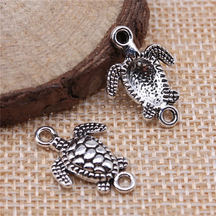 21x14mm 1.2g Multicolor Zinc Alloy Turtle connector charm for bracelet necklace DIY jewelry making