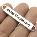49x8mm 2.8g Multicolor Zinc Alloy Enjoy The Journey Bar Connector Charm for Bracelet Jewelry Making