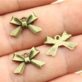 10x14mm 0.8g Multicolor Zinc Alloy Bow Butterfly Charm Pendant for Doll Clothes and DIY Jewelry Making