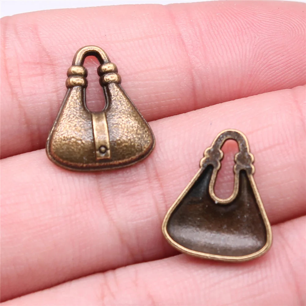 18x15mm 1g Multicolor Zinc Alloy Bag Charm Pendant for DIY Necklace Keychain Jewelry Accessories