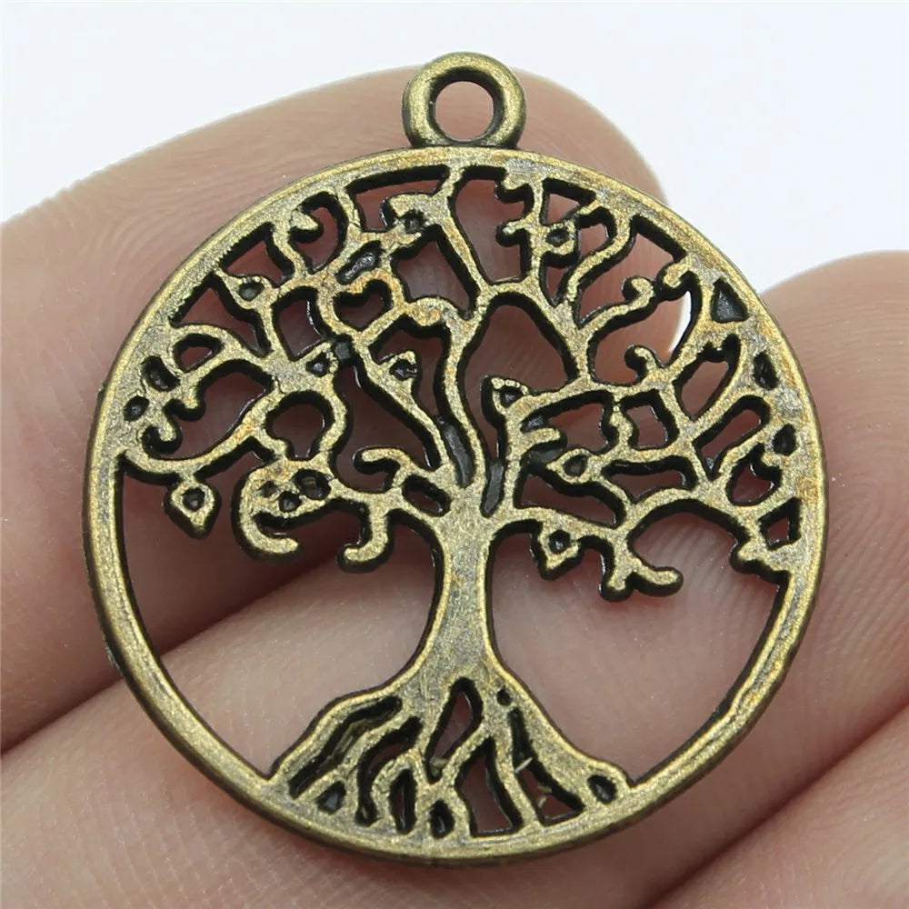 25x25mm 2.5g Multicolor Zinc Alloy Tree of Life charm pendant for DIY necklace bracelet making
