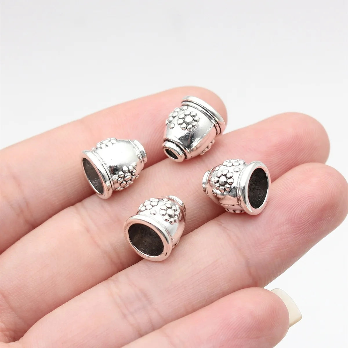 11x9.8x9.8mm 1.4g Multicolor Zinc Alloy Cone Tassel Cap Bead End Findings for DIY Earrings and Pendants