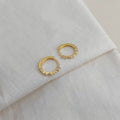 14K Gold Plated Copper Zircon Geometric Round Drop Earrings Minimalist Luxury