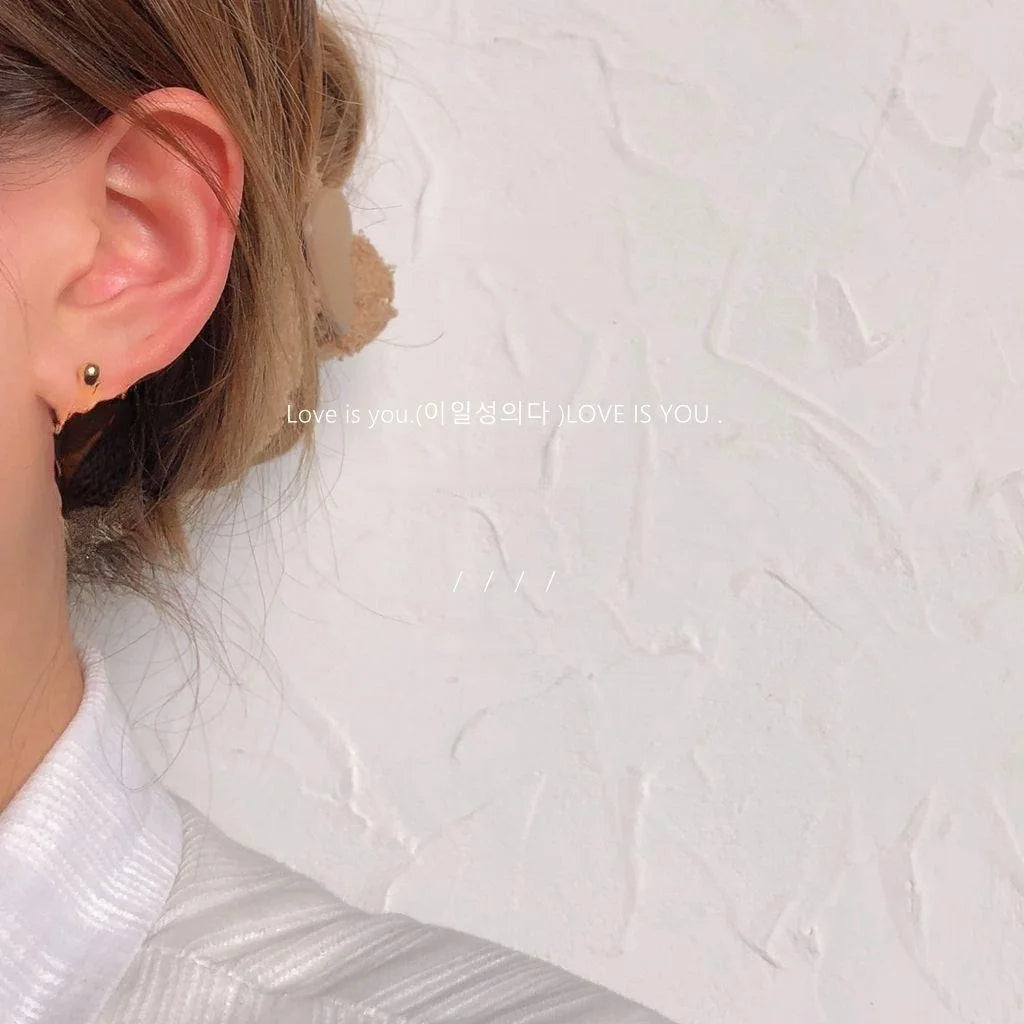 Red Enamel Chinese Character Stud Earrings Silver Plated Pin Trendy Festive Metal Jewelry
