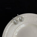 Minimalist Geometric Transparent Glass Ball Drop Earrings Light Luxury Commuter Jewelry