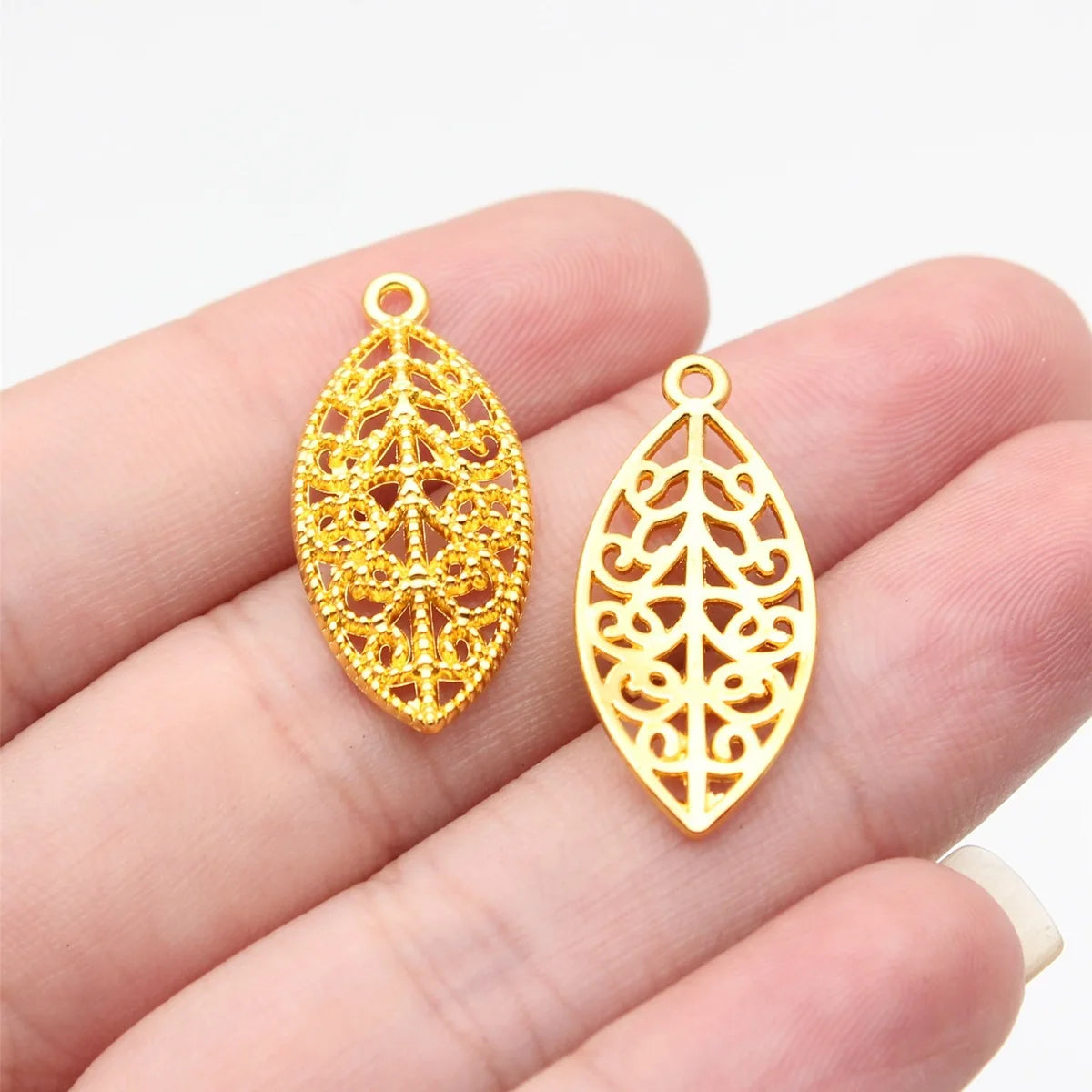 27x12mm 1.1g Multicolor Zinc Alloy Leaf Charm Pendant for Necklace Bracelet Earring DIY Jewelry