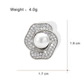 Elegant Camellia Sunflower Brooch With Pearl Rhinestone Alloy Flower Lapel Pin Corsage Suit Accessory Gift