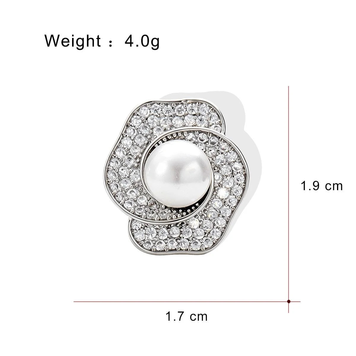 Elegant Camellia Sunflower Brooch With Pearl Rhinestone Alloy Flower Lapel Pin Corsage Suit Accessory Gift