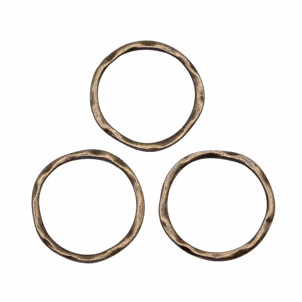 23x24mm 0.9g Multicolor Zinc Alloy Irregular Round Ring Charm Pendant for DIY Necklace Bracelet Making