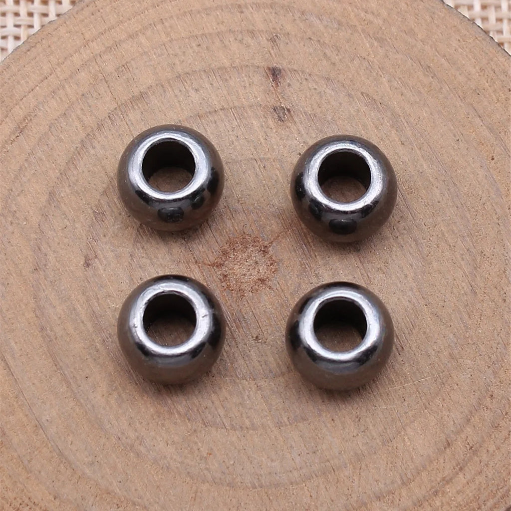 9.9x9.9x7.3mm 1.9g Multicolor Zinc Alloy Smooth Round Spacer Beads for DIY Necklace Bracelet Making