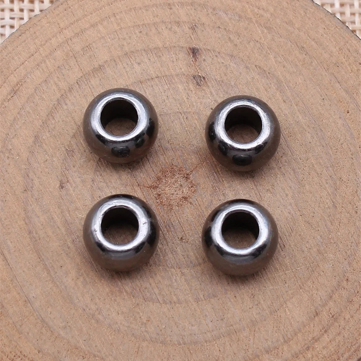 9.9x9.9x7.3mm 1.9g Multicolor Zinc Alloy Smooth Round Spacer Beads for DIY Necklace Bracelet Making