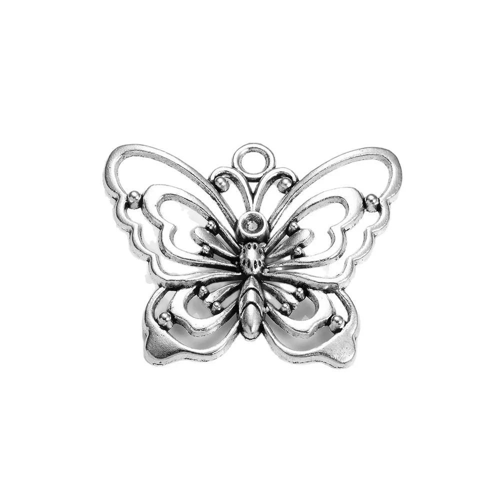 47x39MM Zinc Alloy Butterfly Hollow Charm Pendant for DIY Necklace Bracelet Jewelry Making