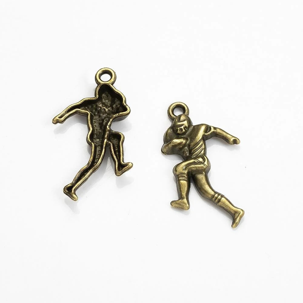 30x16MM Zinc Alloy Football Charm Pendant for DIY Necklace Bracelet Jewelry Making
