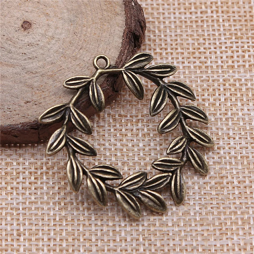 41x36mm 5.2g Multicolor Zinc Alloy Olive Branch charm pendant for DIY necklace bracelet making