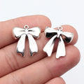 25x22mm 4.1g Antique Silver Zinc Alloy Bowknot Butterfly Charm Pendant for DIY Necklace Bracelet Making