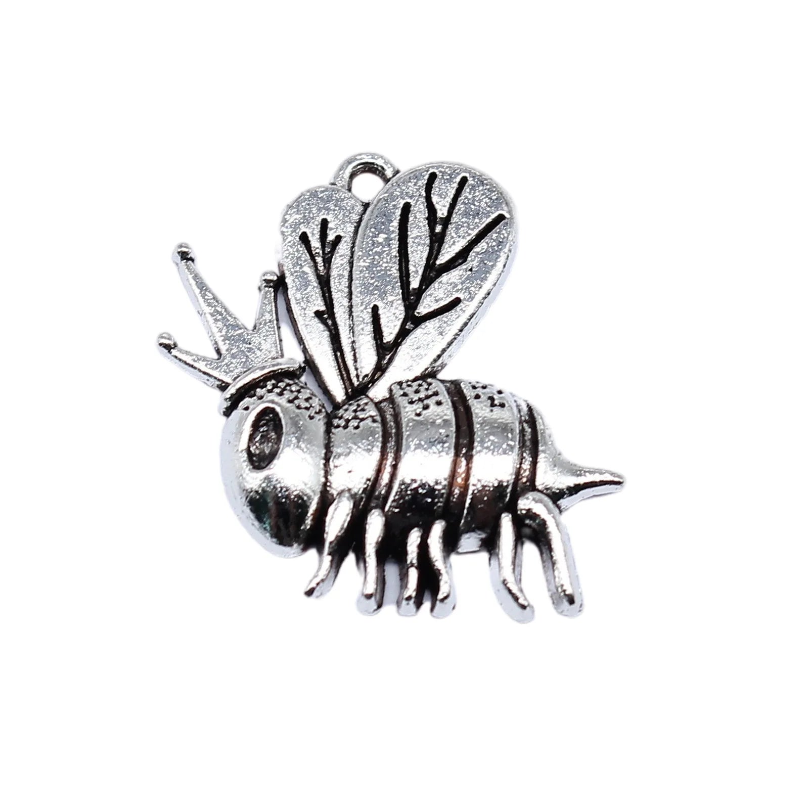 20x19mm 1.6g Antique Silver Zinc Alloy Bee Charm Pendant for DIY Bracelet Necklace Jewelry Making