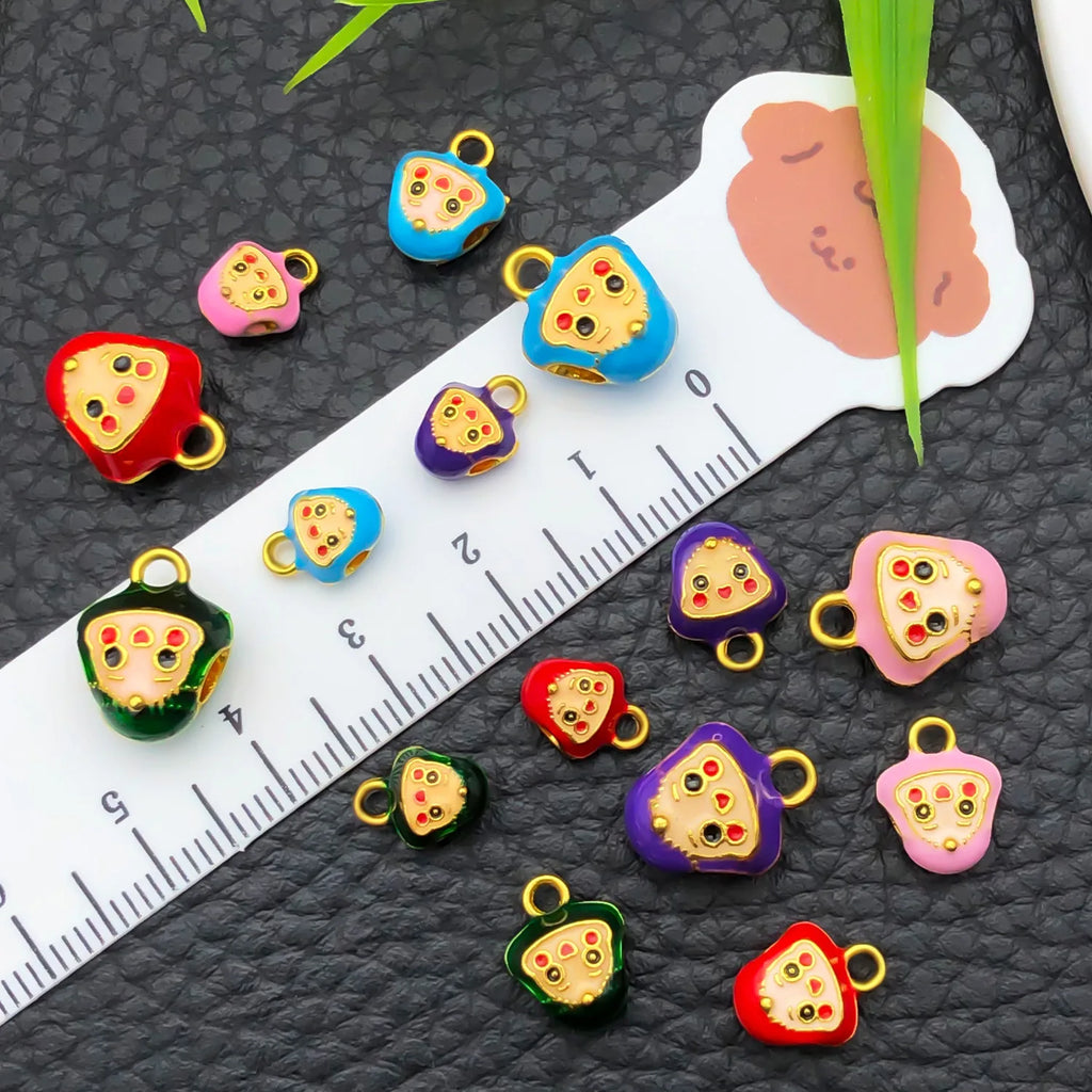 Enamel Zinc Alloy Smiley Zongzi Spacer Beads Bead for DIY Dragon Boat Festival Jewelry