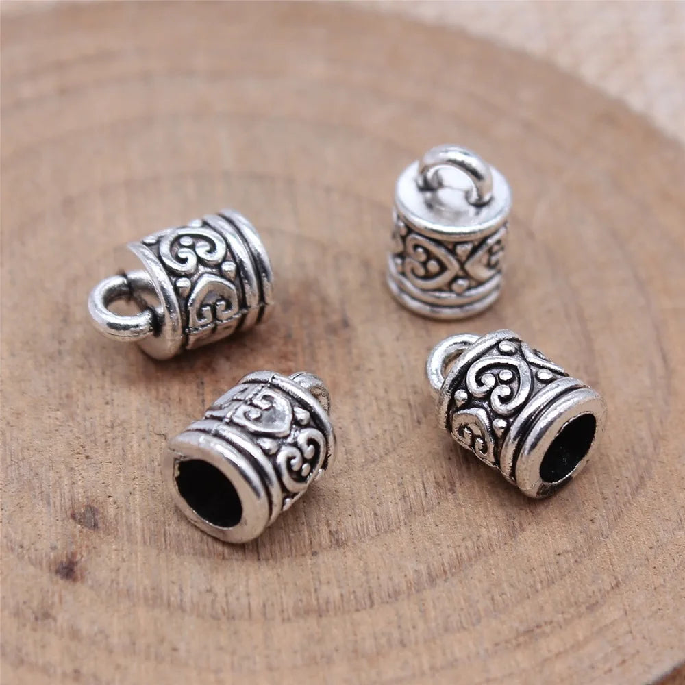 7x7x10mm 1g Antique Silver Zinc Alloy Tassel Cap Jewelry Findings for DIY Cord Tassel Necklace Making