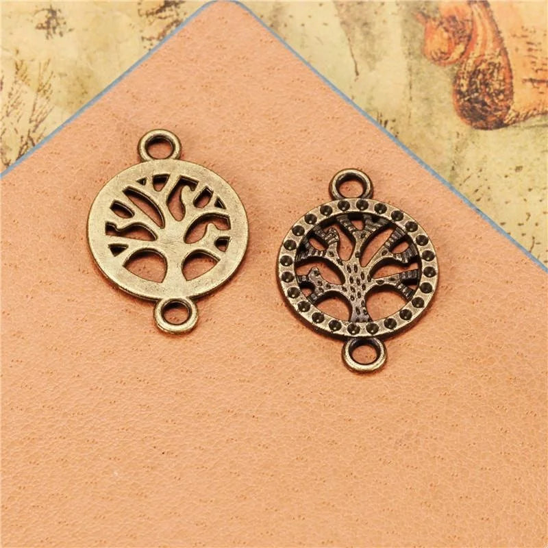 19mm Antique Silver Zinc Alloy Round Charm Pendant for DIY Necklace Bracelet Jewelry Making