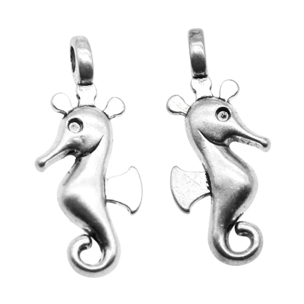 27x11mm 1.9g Antique Silver Zinc Alloy Seahorse Charm Pendant for DIY Bracelet Necklace Jewelry Making