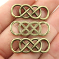 33x12mm 1.9g Multicolor Zinc Alloy Double Infinity Symbol Connector Charm for DIY Bracelet Making