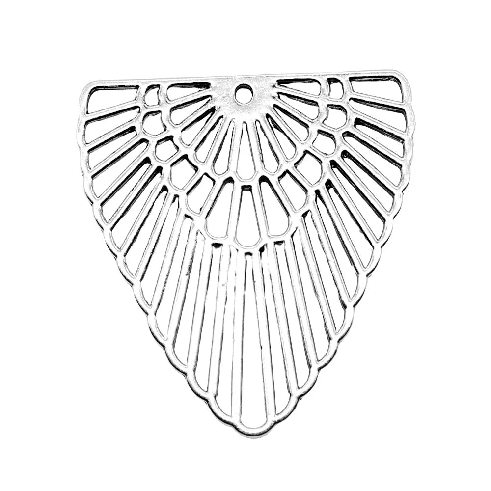 40x42mm 5.5g Zinc Alloy Geometric Hollow Earring Charms for DIY Earrings Jewelry Making