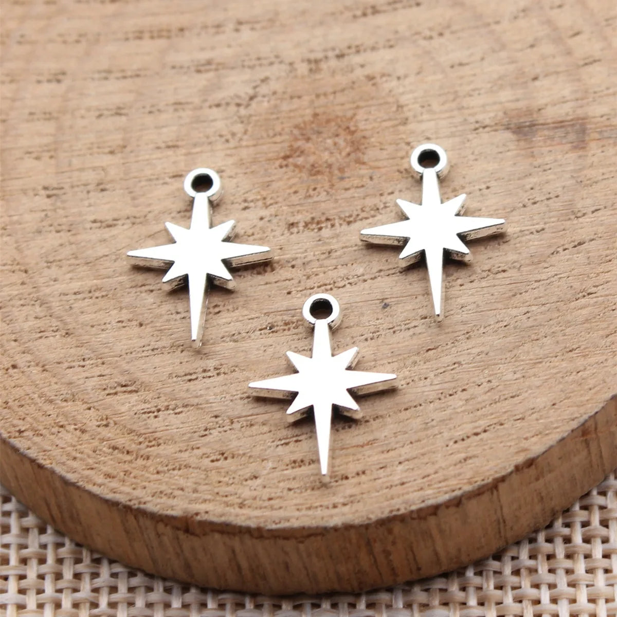 15x11mm 0.47g Multi-Color Zinc Alloy Starburst Star Charm Pendant for DIY Bracelet Necklace Jewelry