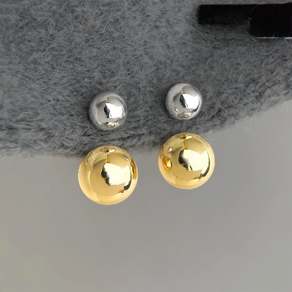 Convertible Two Tone Eco-Friendly Copper Geometric Round Bean Drop Earrings
