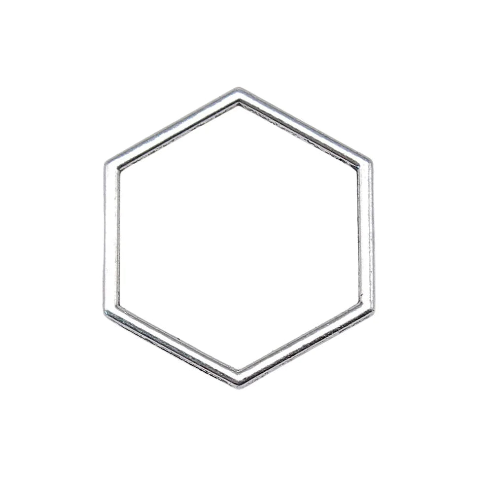 20x20mm 0.9g Multicolor Zinc Alloy Hexagon Honeycomb Charm Pendant for DIY Earrings Jewelry Making