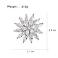 Elegant 3D Flower Magnetic Brooch With Pearl And Rhinestone, Luxury Women's Lapel Pin Suit Accessory Gift
