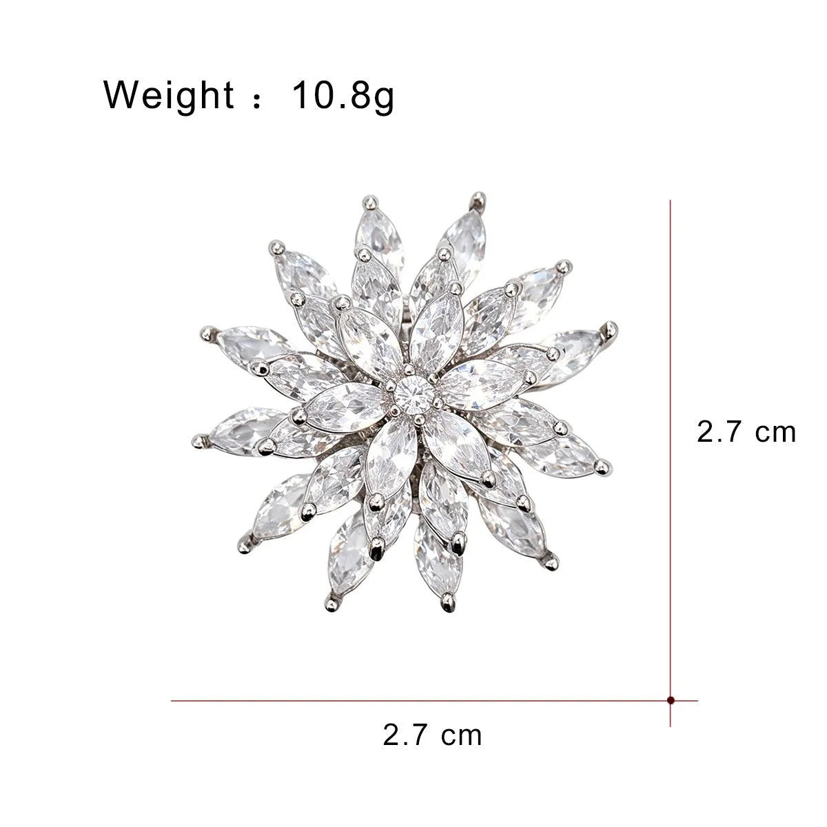 Elegant 3D Flower Magnetic Brooch With Pearl And Rhinestone, Luxury Women's Lapel Pin Suit Accessory Gift