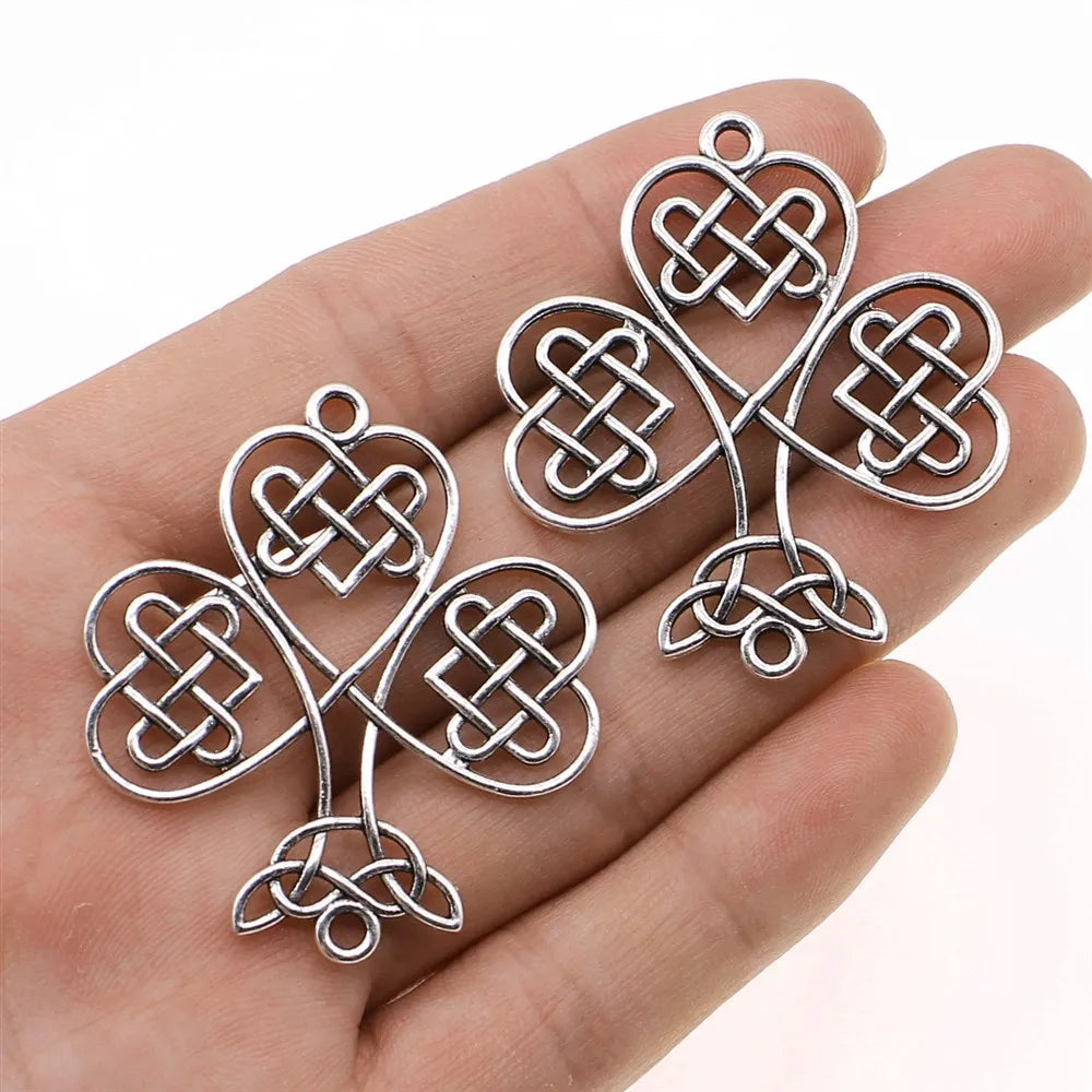 46x41mm 5.5g Antique Silver Zinc Alloy Amulet Tree Connector Charm for DIY Handmade Jewelry Making