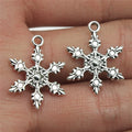 17x23mm 1.2g Antique Silver Zinc Alloy Snowflake Charm Pendant for DIY Christmas Jewelry Making