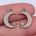 17x11mm 0.6g Multicolor Zinc Alloy Moon Star Charm Pendant for DIY Necklace Bracelet Jewelry Making
