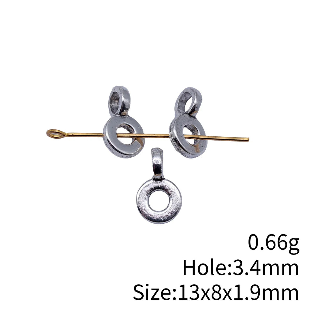 13x8x1.9mm 0.66g Antique Silver Zinc Alloy Three Hole Bail Pendant Connector for DIY Jewelry Making
