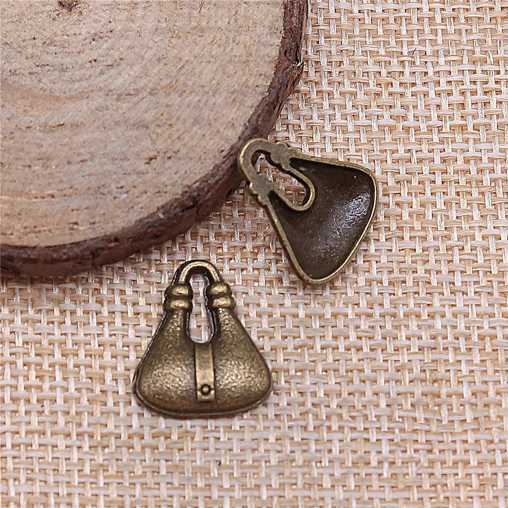 18x15mm 1g Multicolor Zinc Alloy Bag Charm Pendant for DIY Necklace Keychain Jewelry Accessories